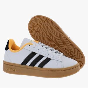 Adidas Grand Court Alpha White Black Flash Orange Lace Up Sneakers. 6.5.